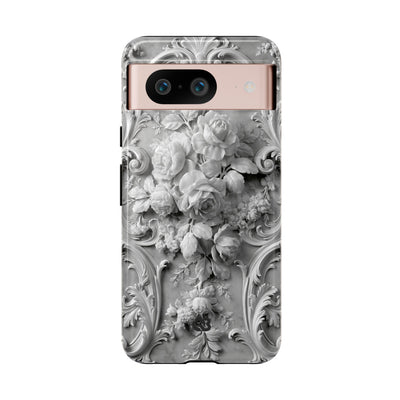 Rococo Marble Rose · Tough Phone Case for Pixel ·  White