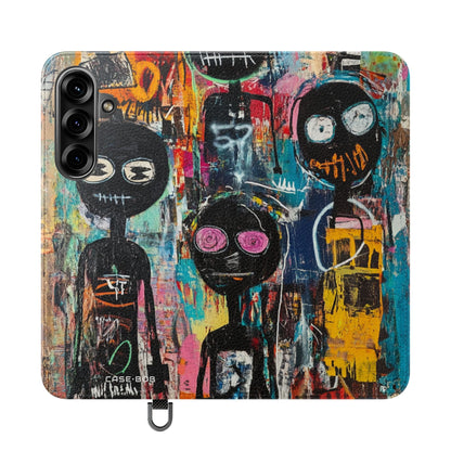 Wide-Eyed Faces - Samsung S25+ Case - Wallet