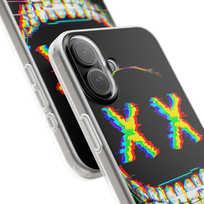 Glitch Grin Distortion · Soft Handyhülle für iPhone