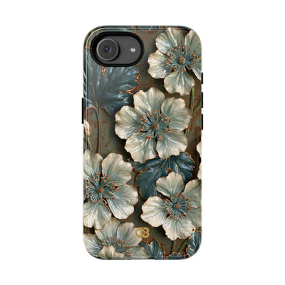 Gilded Blossom Reverie · Tough Phone Case for iPhone · Teal