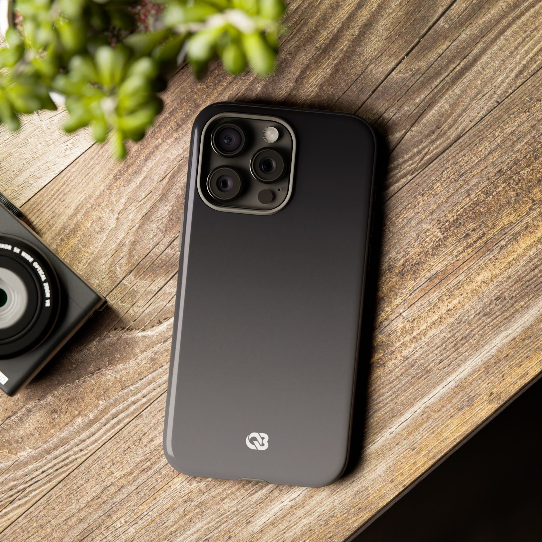 Grey Tough Phone Case for iPhone - Obsidian Ash Fade