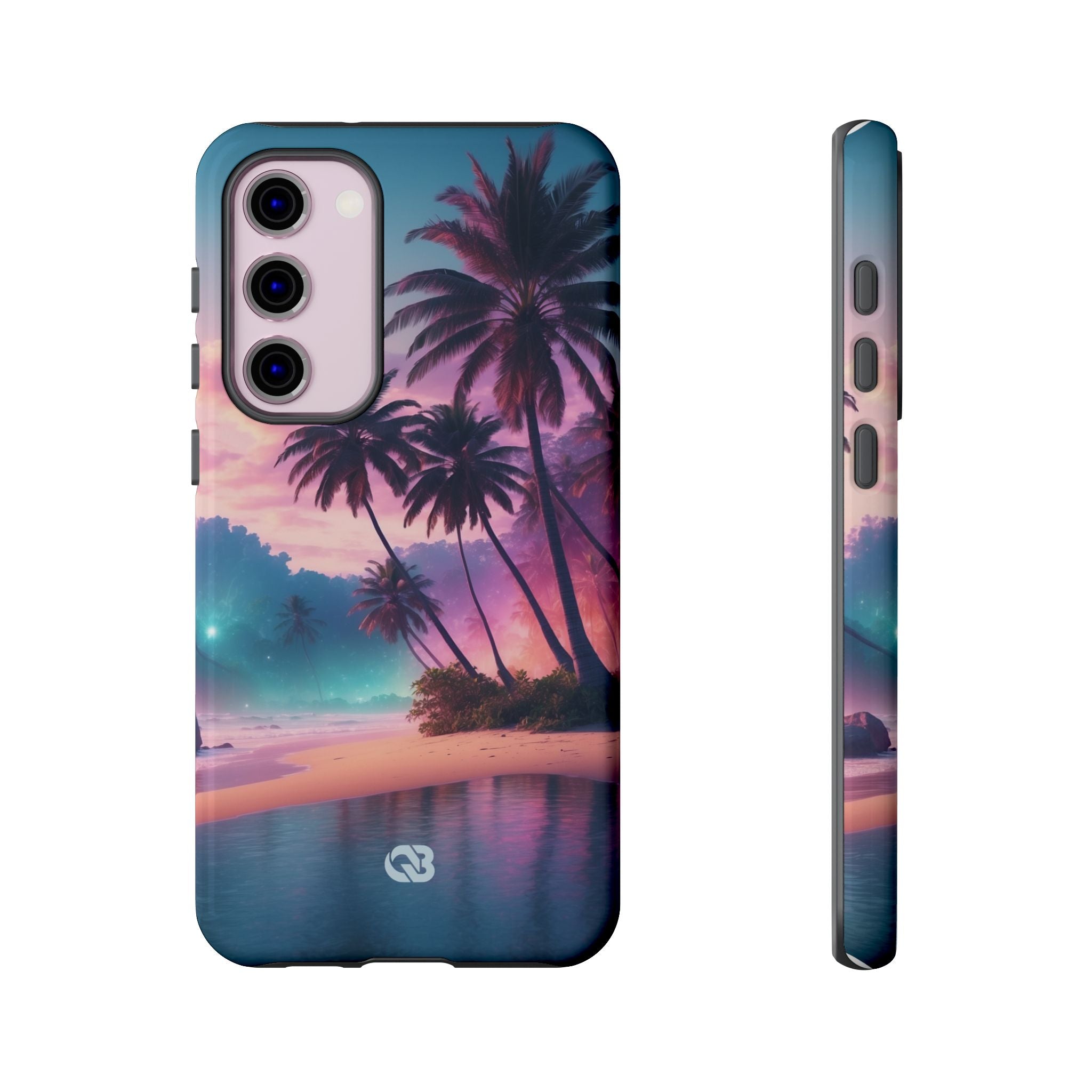 Neon Shore Palms · Tough Handyhülle für Samsung