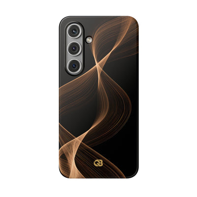 Brown Lite Phone Case for Samsung - Copper Silk Wave