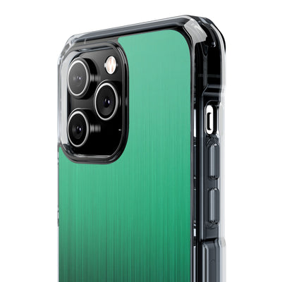 Emerald Cascade · Clear Impact Magnetic Phone Case for iPhone · Green