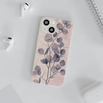 Veined Leaf Whisper iPhone 13 mini Case - Soft