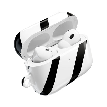 Diagonal Stripes BlackWhite - AirPods Case