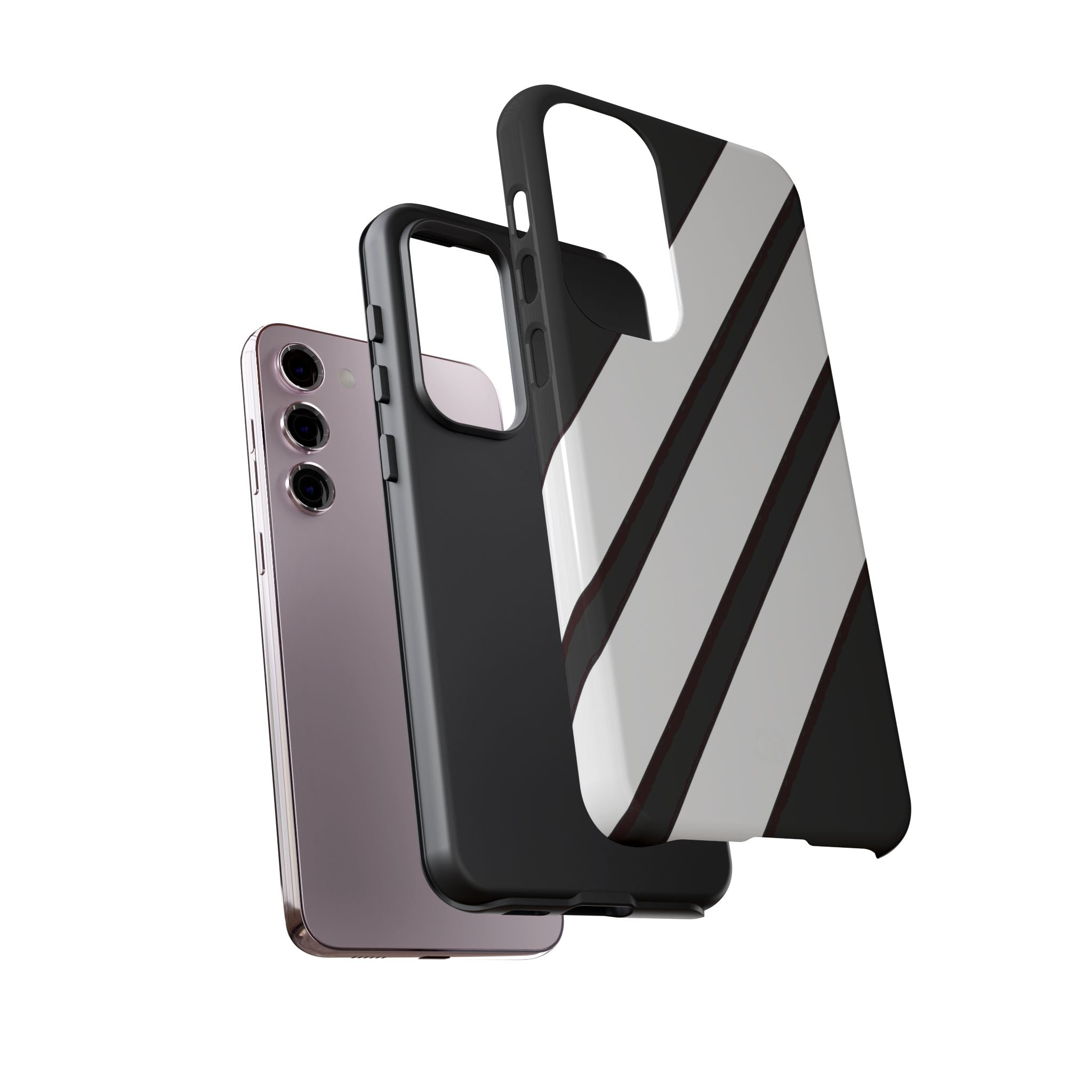 Obsidian White Bars · Tough Handyhülle für Samsung