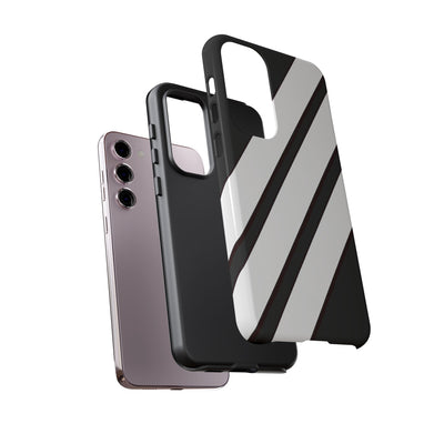 Obsidian White Bars · Tough Handyhülle für Samsung