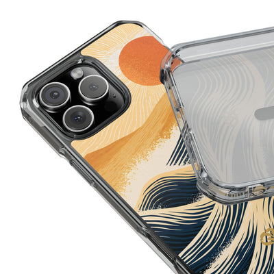 Blue Impact MagSafe Phone Case for iPhone - Kyoto Cresting Tide