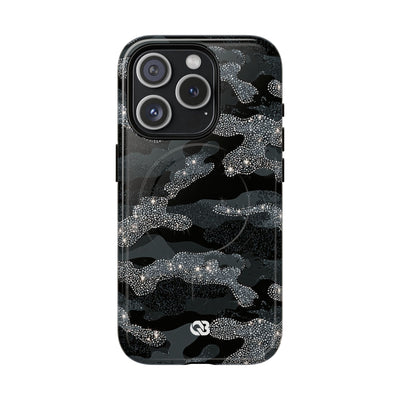 Glitter Shadow Camo · Tough 2.0 Magnetic Phone Case for iPhone · Black
