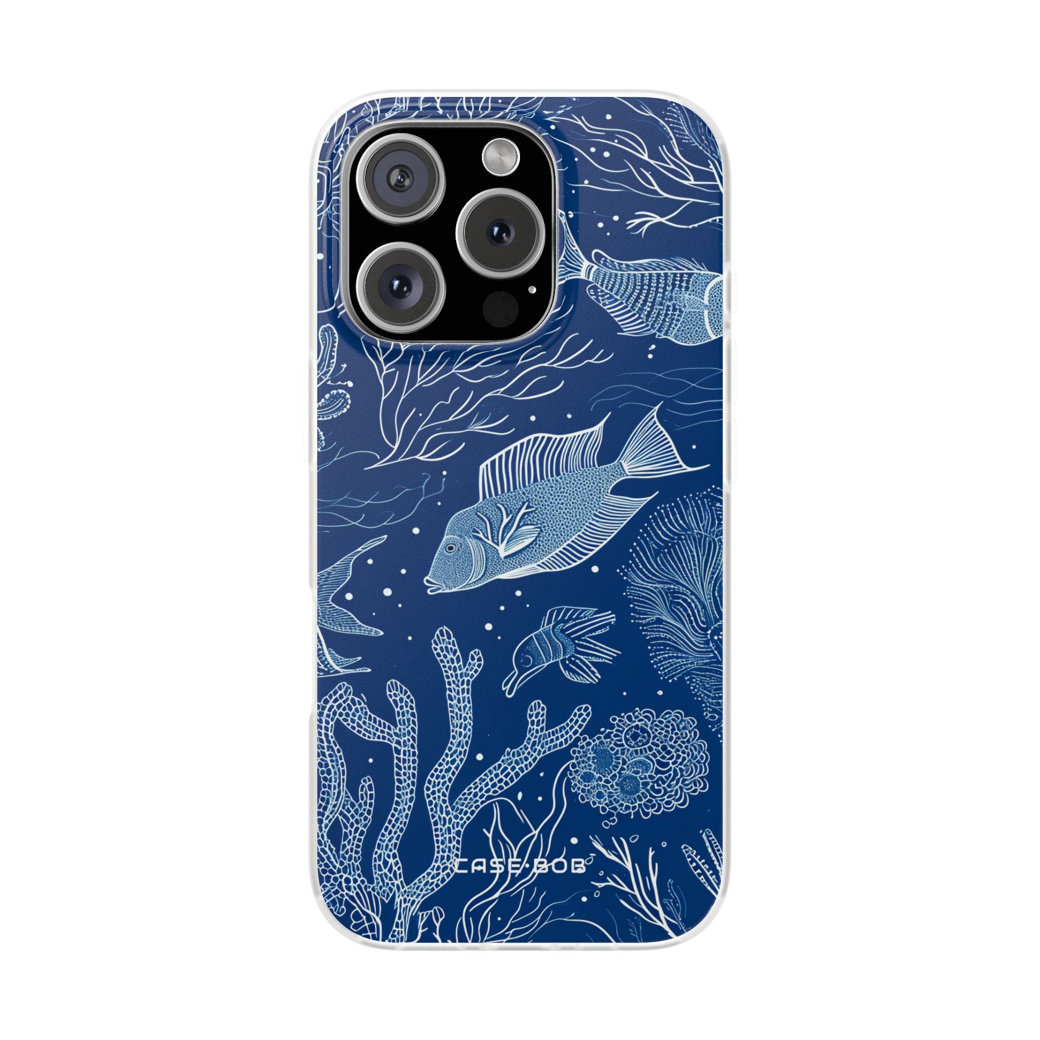 Navy Scale Reef iPhone 16 Pro Case - Soft
