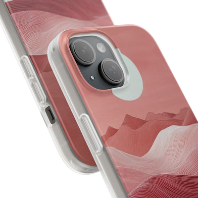 Crimson Dune Horizon · Soft Phone Case for iPhone