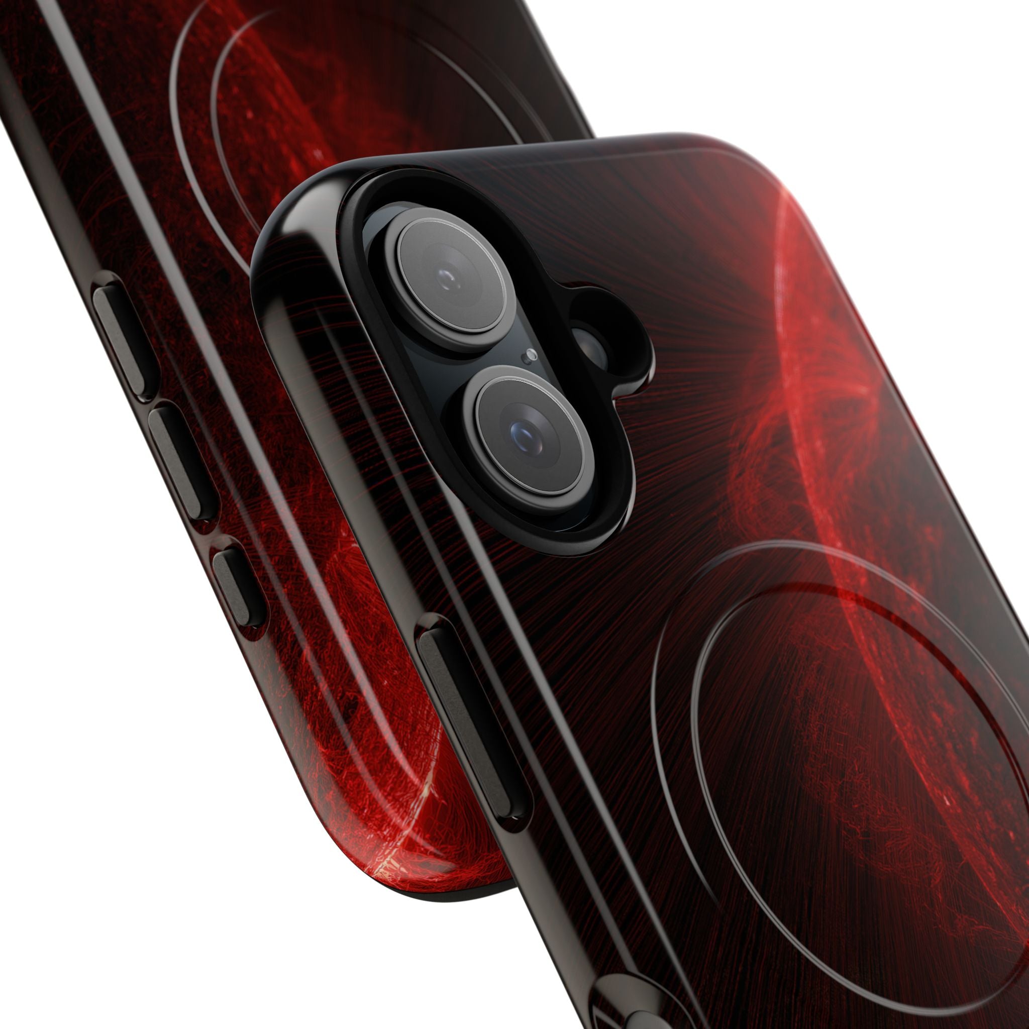 Red Tough 2.0 Magsafe Phone Case for iPhone - Solar Crimson Flare