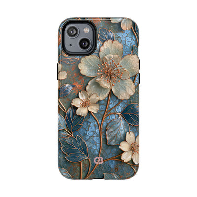Gilded Blossom Reverie · Tough 2.0 Magnetic Phone Case for iPhone · Teal