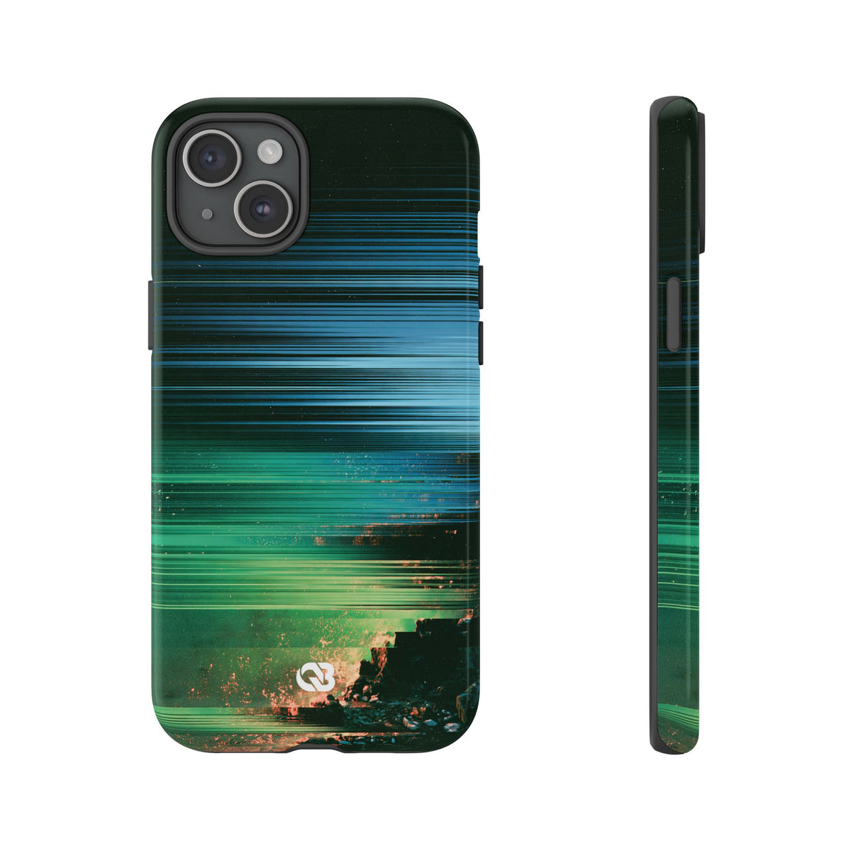 Digital Shoreline Drift · Tough Phone Case for iPhone · Teal