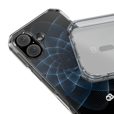 Blue Impact MagSafe Phone Case for iPhone - Cobalt Geometric Bloom