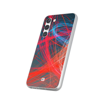 Neon Fiber Stream · Lite Phone Case for Samsung · Red