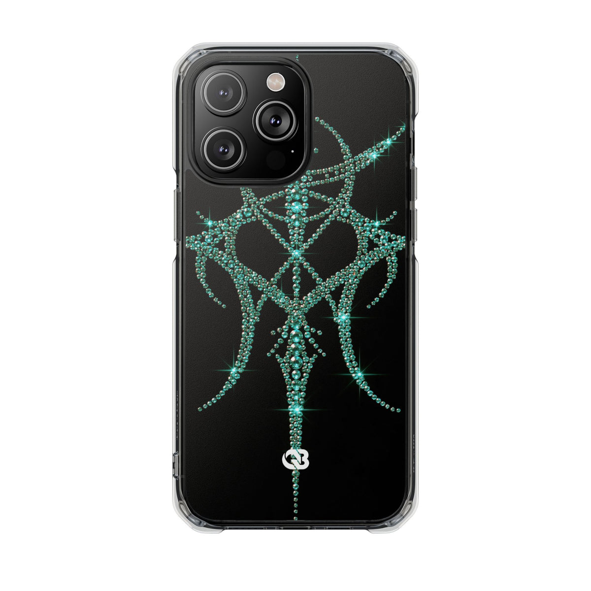 Teal Cyber Sigil · Clear Impact Magnetic Phone Case for iPhone · Teal
