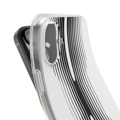 White Lite Phone Case for iPhone - Kinetic Mono Distortion