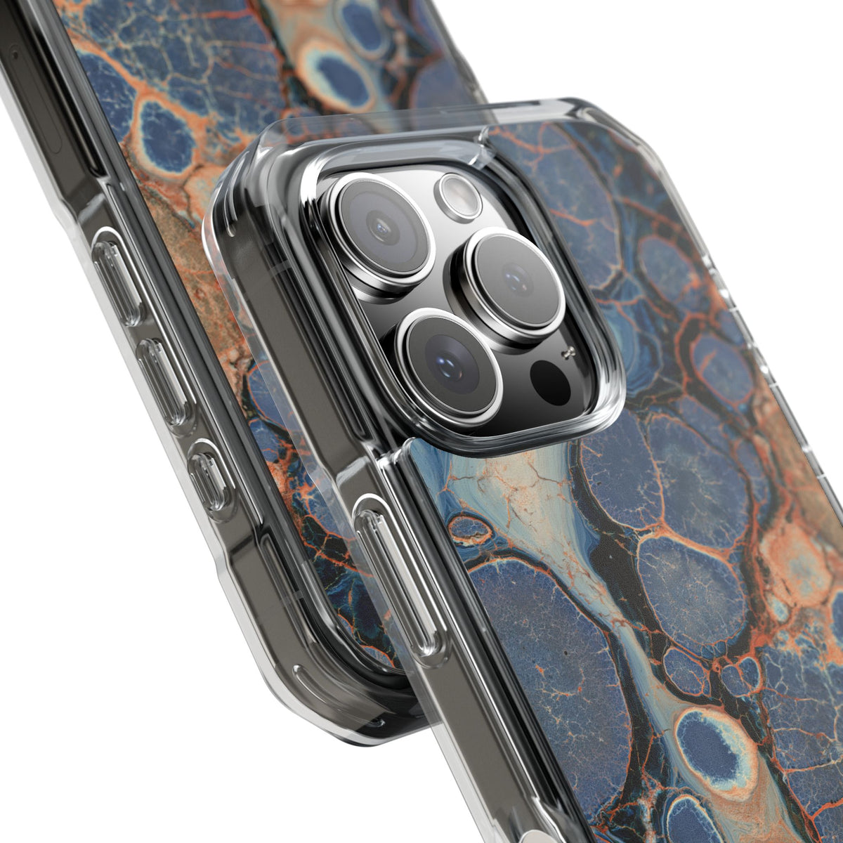 Astral Orb Resonance · Clear Impact Magnetic Phone Case for iPhone · Blue