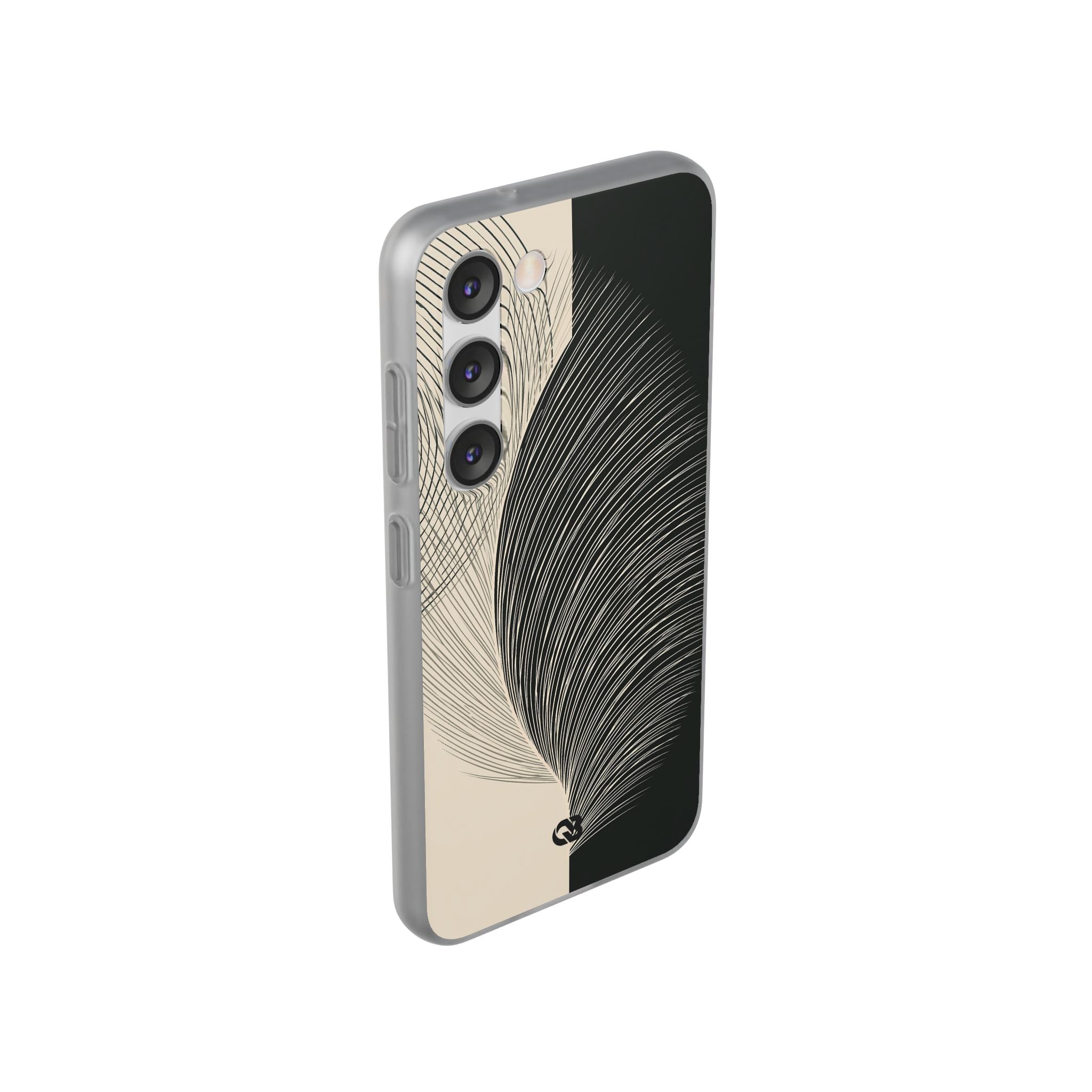 Beige Lite Phone Case for Samsung - Obsidian Cream Plume