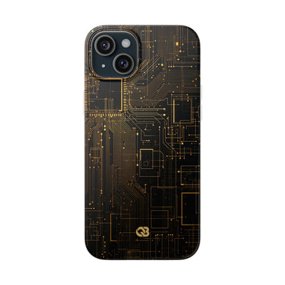 Gold Lite Phone Case for iPhone - Amber Core Mainframe