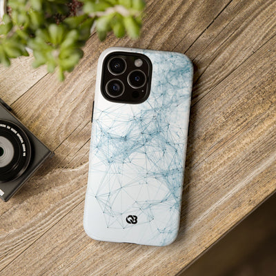 Blue Tough Phone Case for iPhone - Glacial Neural Web