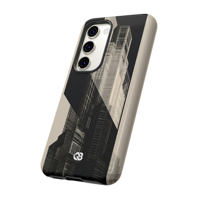 Structural Grid Elevation · Tough Phone Case for Samsung · Black