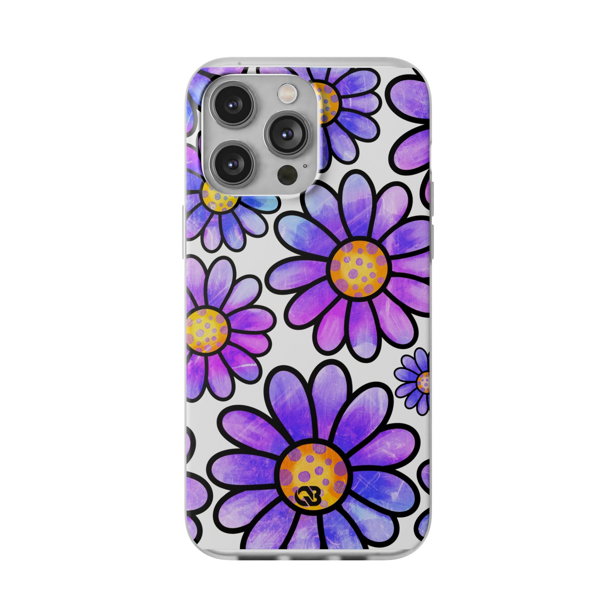 Violet Grunge Bloom · Soft Hoesje voor iPhone
