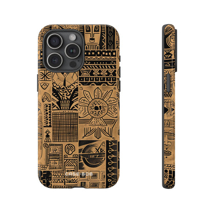 Tribal Faces iPhone 15 Pro Max Cover - Tough
