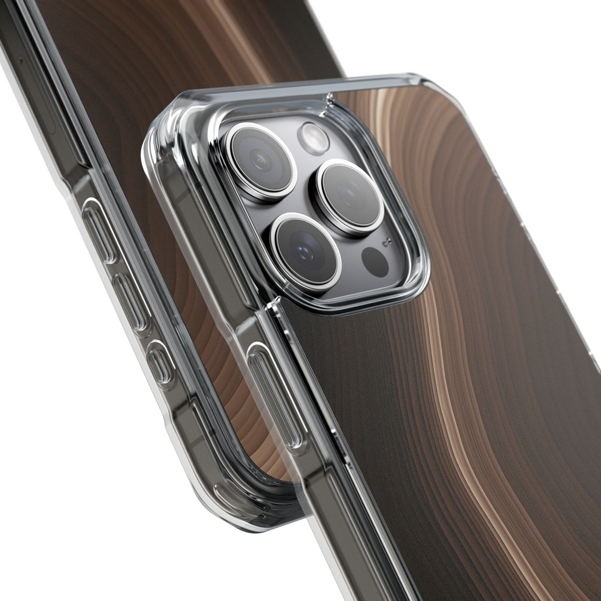 Terra Horizon · Clear Impact Magnetic Phone Case for iPhone ·  Brown