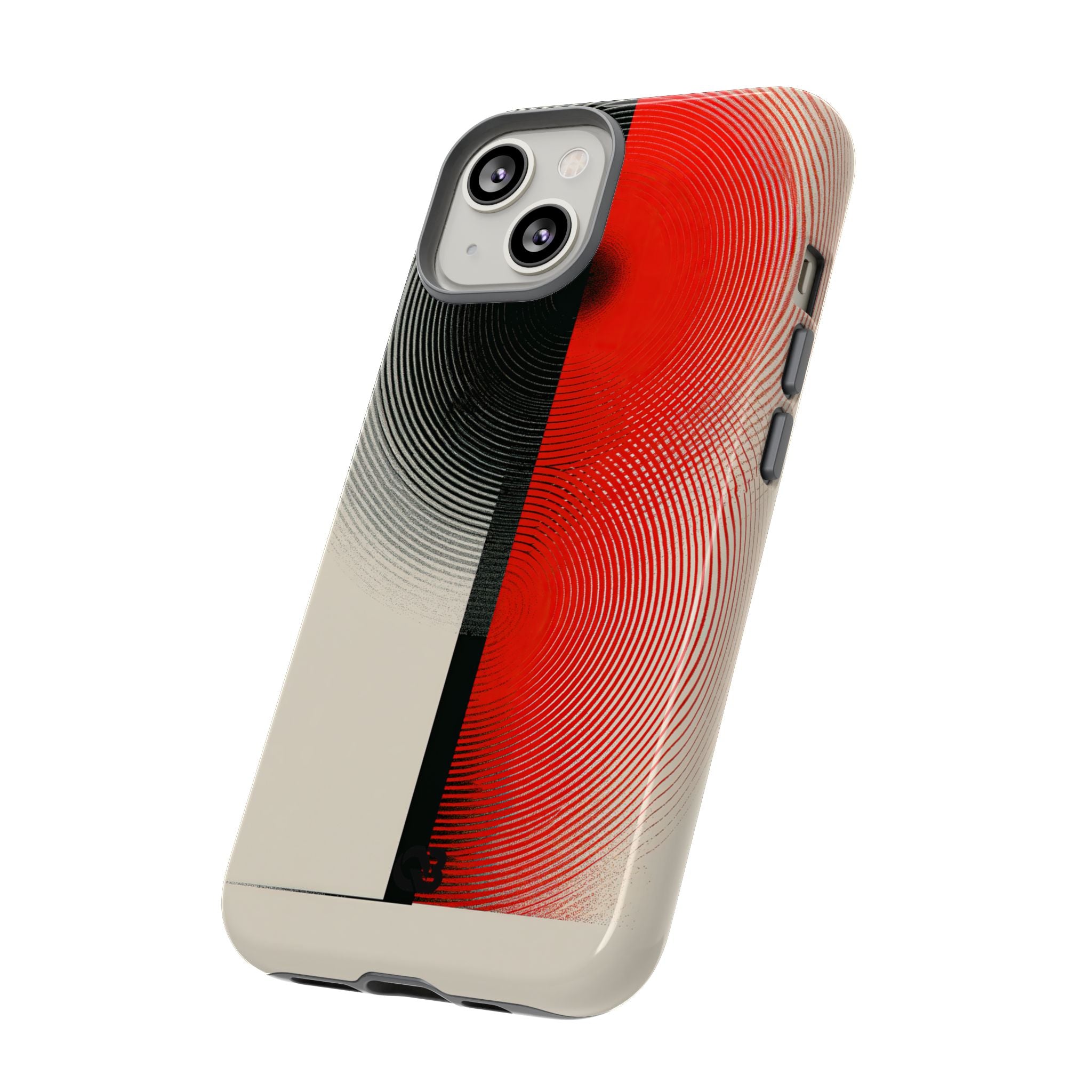 Red Tough Phone Case for iPhone - Split Signal Red