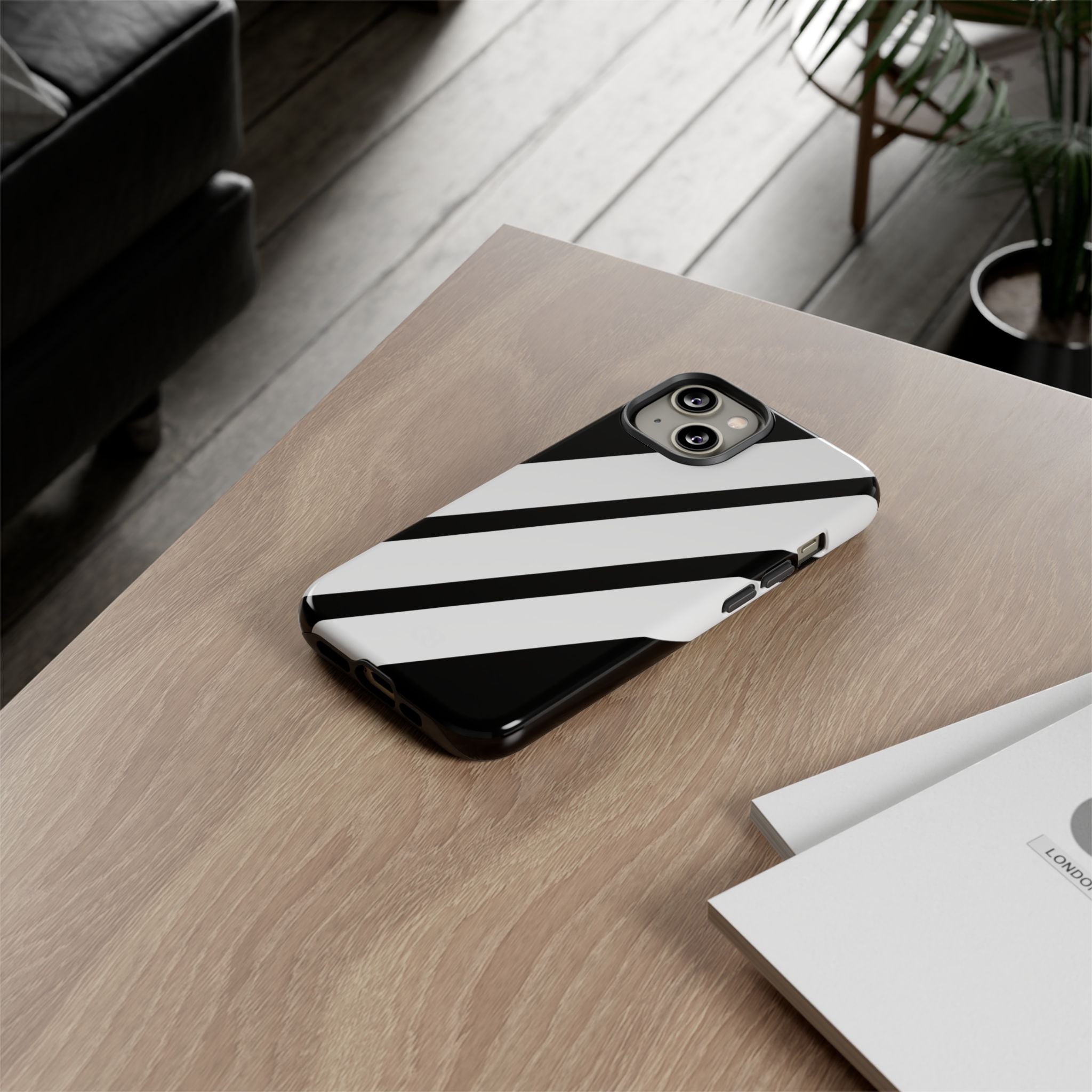 Obsidian White Bars · Tough Telefoncover for iPhone