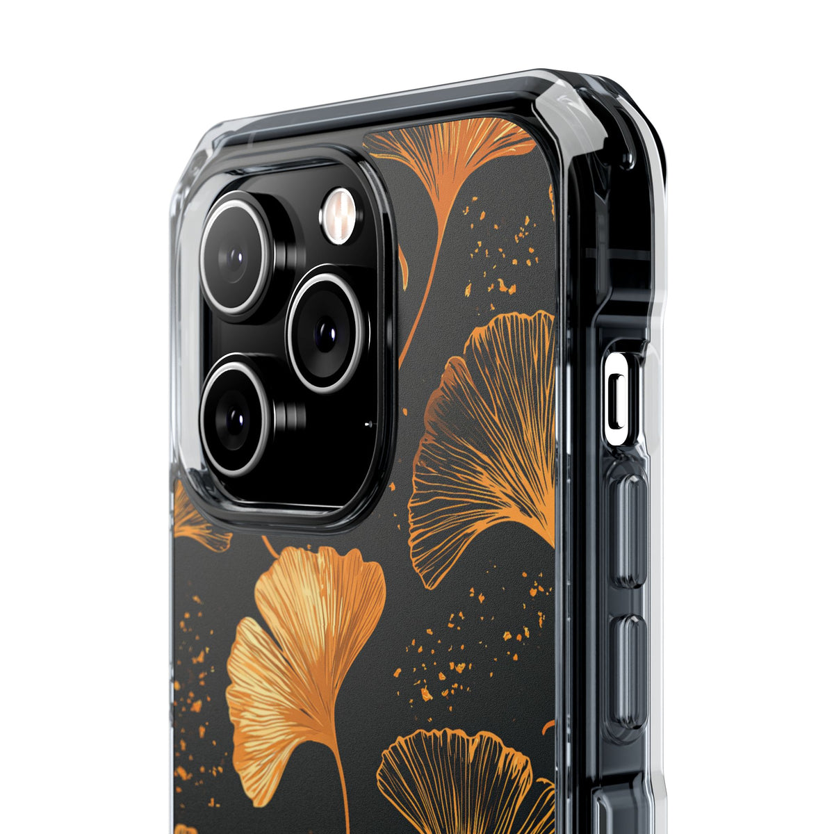 Gilded Ginkgo · Clear Impact Magnetic Phone Case for iPhone · Gold