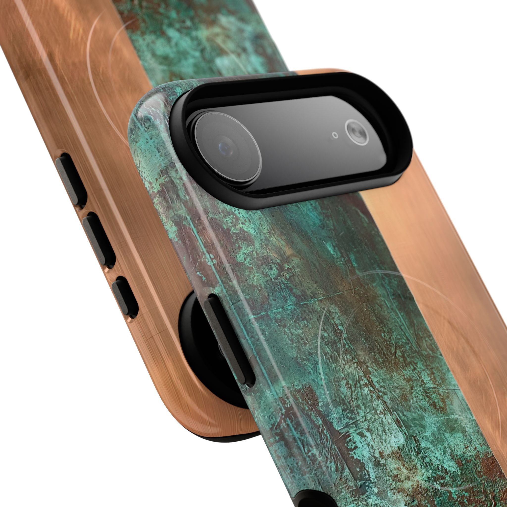 Teal Tough 2.0 Magsafe Phone Case for iPhone - Verdigris Copper Slab