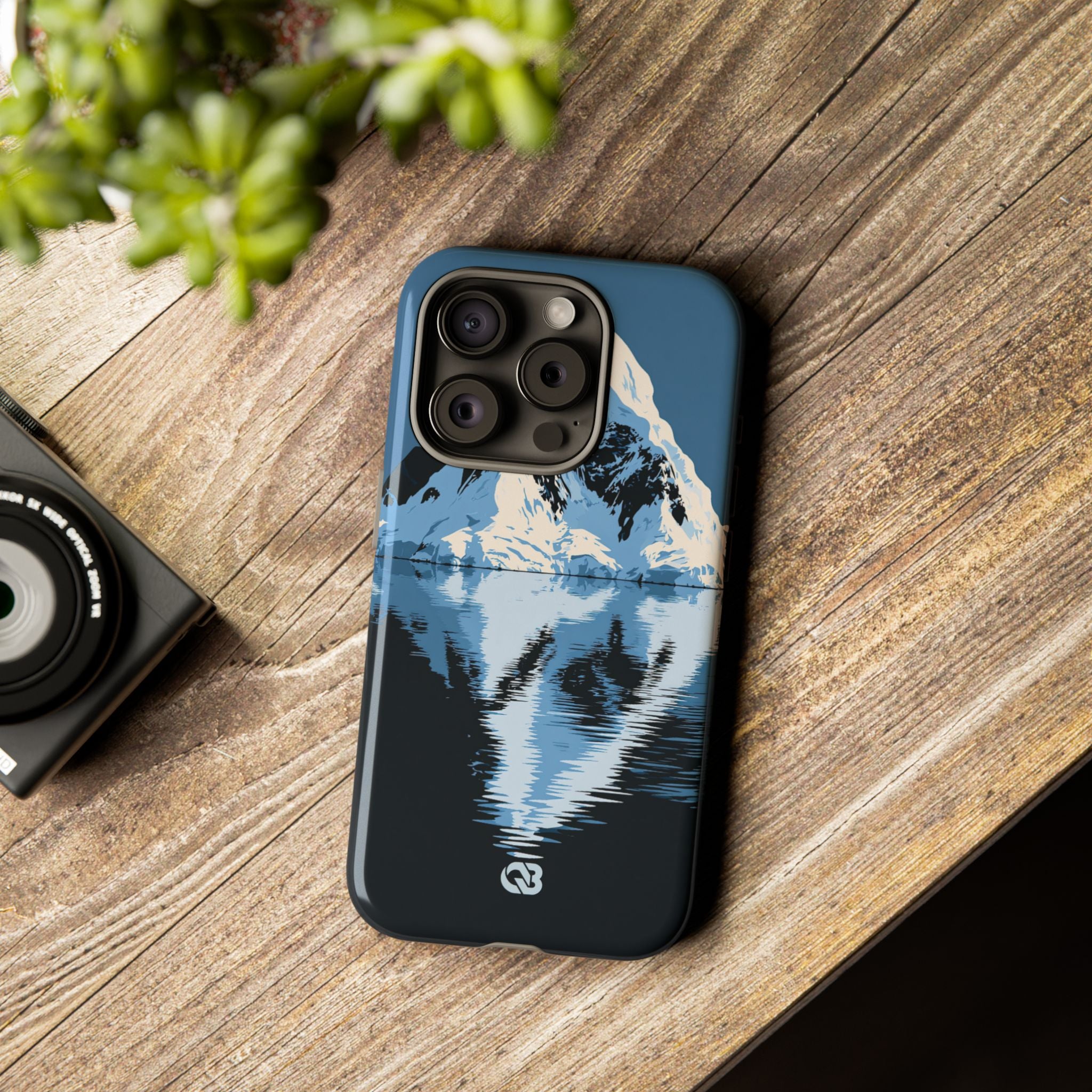 Blue Tough Phone Case for iPhone - Arctic Summit Mirror