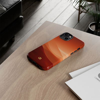 Orange Tough Phone Case for iPhone - Crimson Dune Gradient
