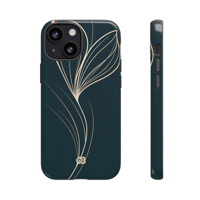 Botanical Contour · Tough Phone Case for iPhone · Teal