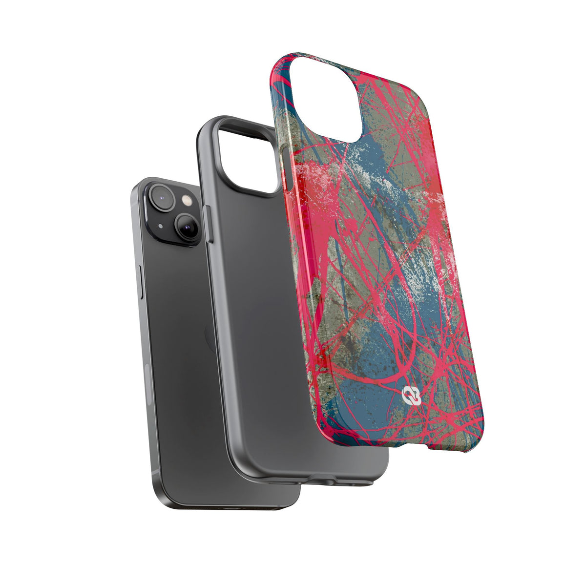 Neon Static Drip · Tough Phone Case for iPhone · Pink