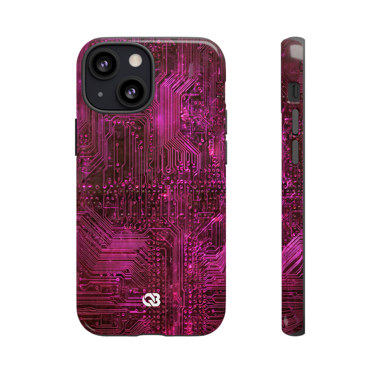 Magenta Circuit Trace · Tough Phone Case for iPhone · Pink