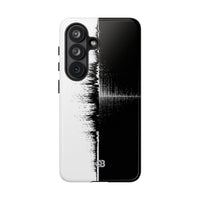 Black Tough Phone Case for Samsung - Static Signal Split