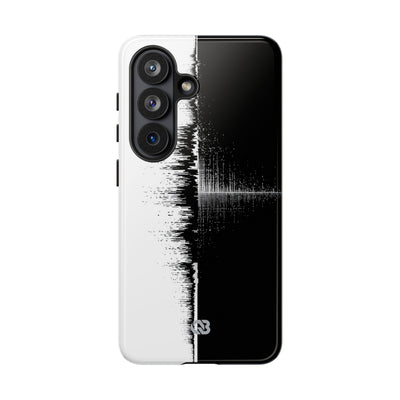 Black Tough Phone Case for Samsung - Static Signal Split