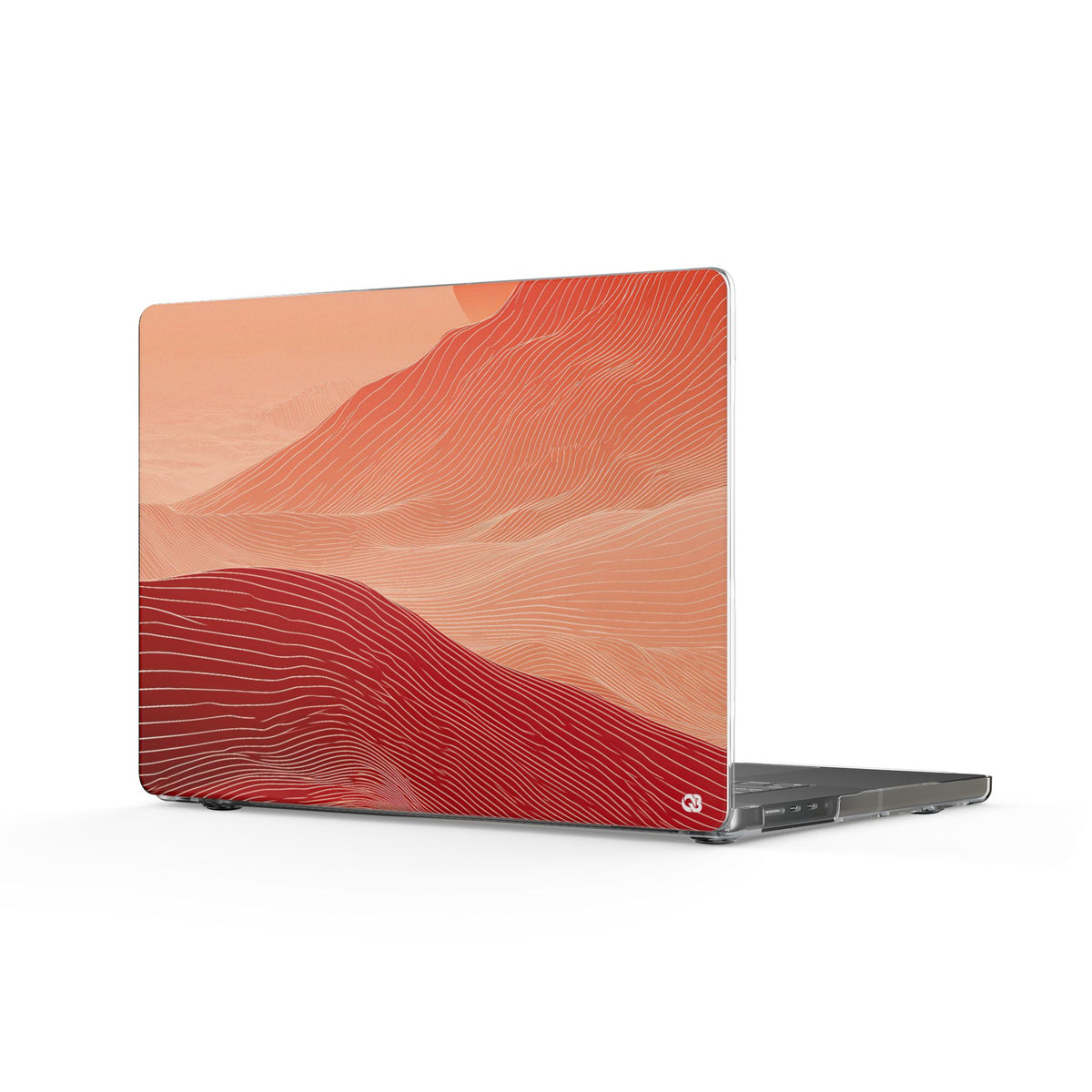 Crimson Horizon · Clear Hard Case for MacBook · Red
