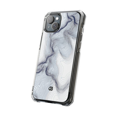 White Impact MagSafe Phone Case for iPhone - Nordic Ridge Topo