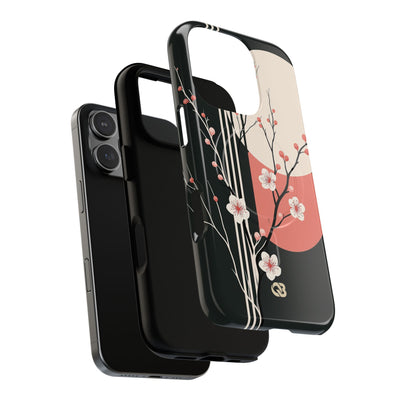 Black Tough 2.0 Magsafe Phone Case for iPhone - Kyoto Midnight Blossom