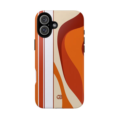 Orange Tough Phone Case for iPhone - Terracotta Metro Line
