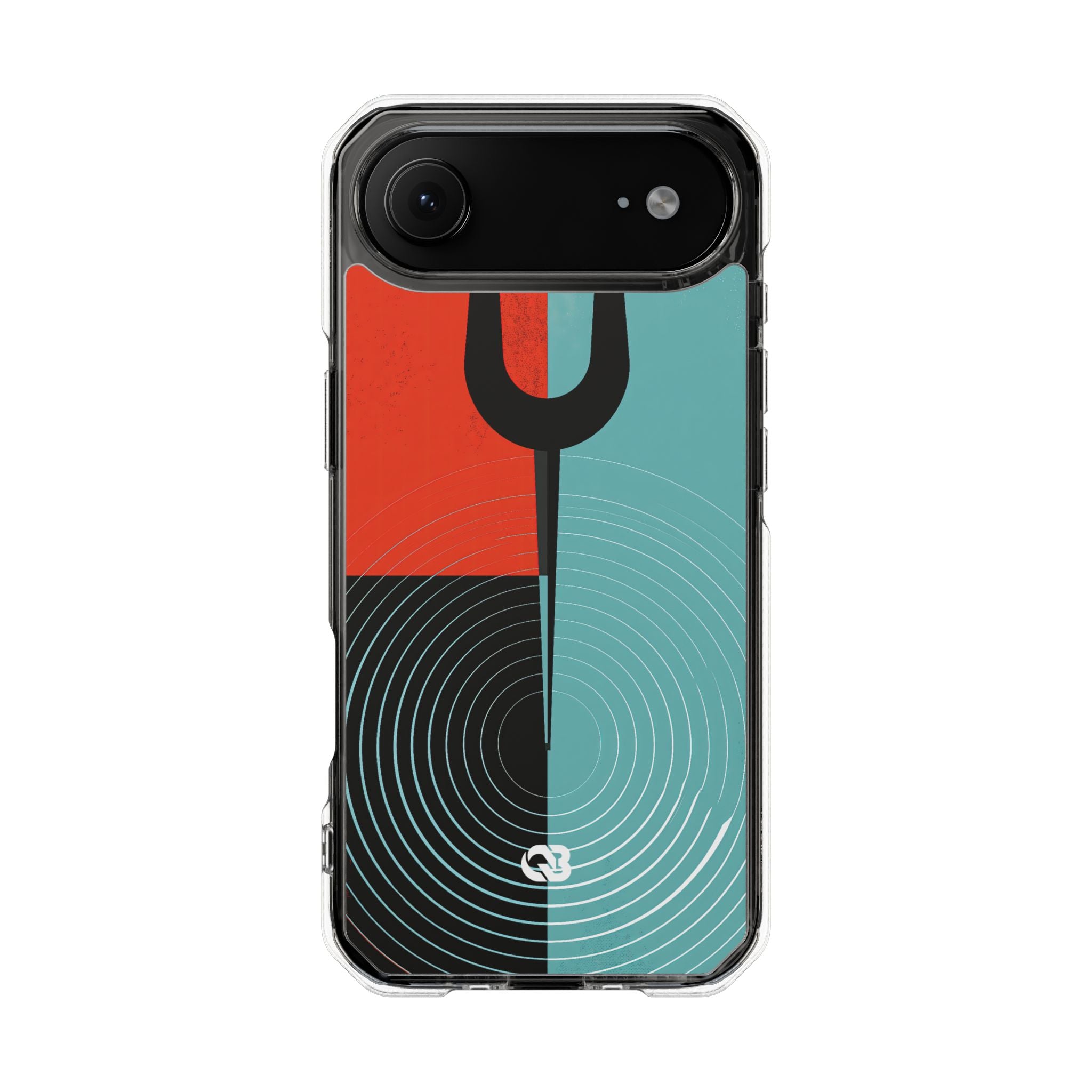 Teal Impact MagSafe Phone Case for iPhone - Sonic Static Split