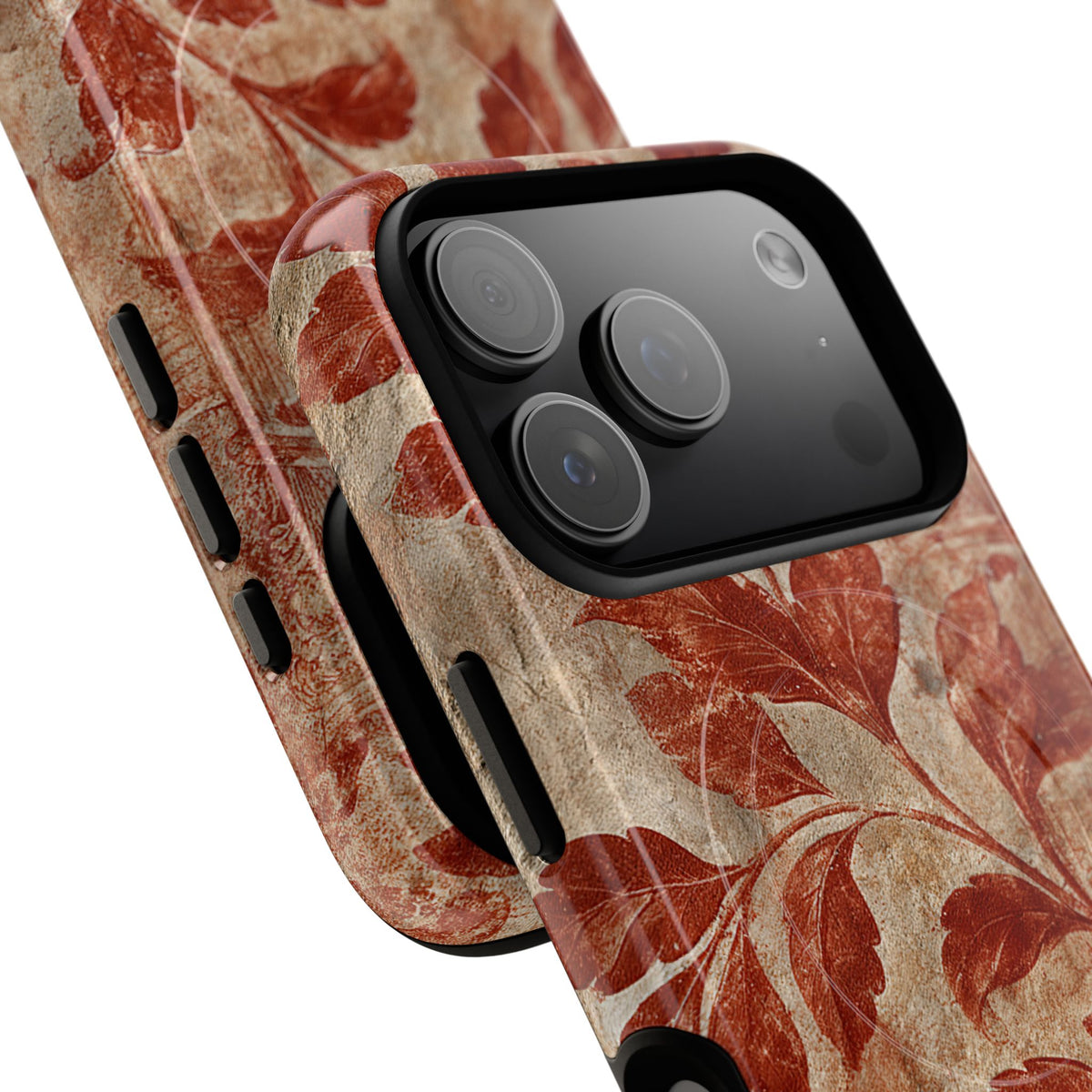 Terracotta Botanical Fresco · Tough 2.0 Magnetic Phone Case for iPhone · Red