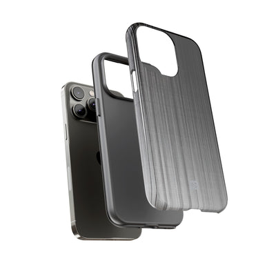 Grey Tough Phone Case for iPhone - Static Vertical Dither