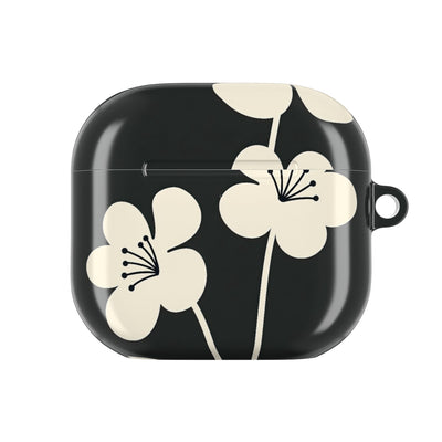 Nordic Blossom · Hard Case for AirPods & AirPods Pro · Black